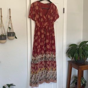 Madewell Tulip Sleeve Dress with Sunflowers size 2